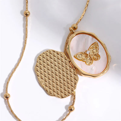 Butterfly Medallion Necklace