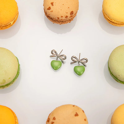 Green Daisy Earrings