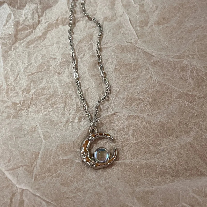 Silver Glass Necklaces
