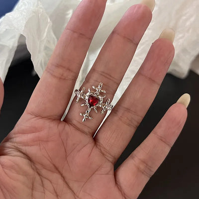 Red Goth Rings