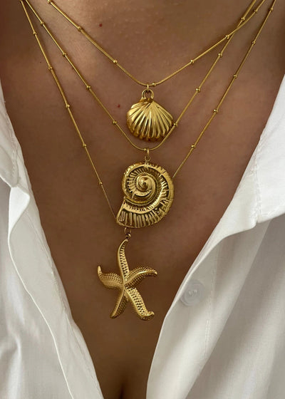 Seashell Trio Necklaces