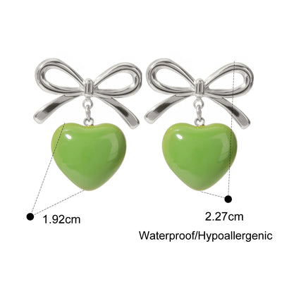 Green Daisy Earrings