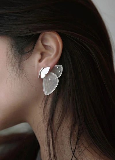 Silver Butterfly Earrings