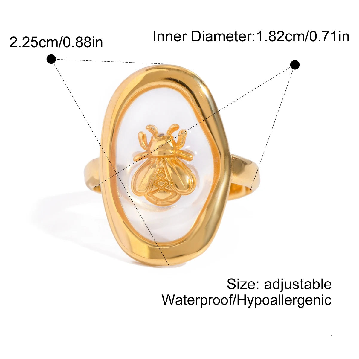 Bee Glass Ring