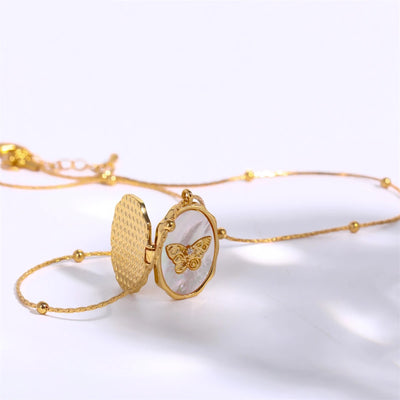 Butterfly Medallion Necklace